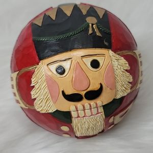 Vintage Nutcracker Briere hand carved holiday deco